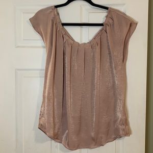 •LAUREN CONRAD PINK FLOWY TOP• Size L, never worn, ties in back